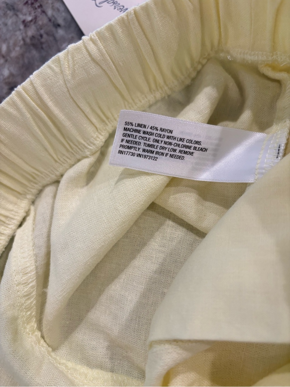Universal Thread Light Yellow Drawstring Linen/Rayon Shorts - Picture 7 of 7